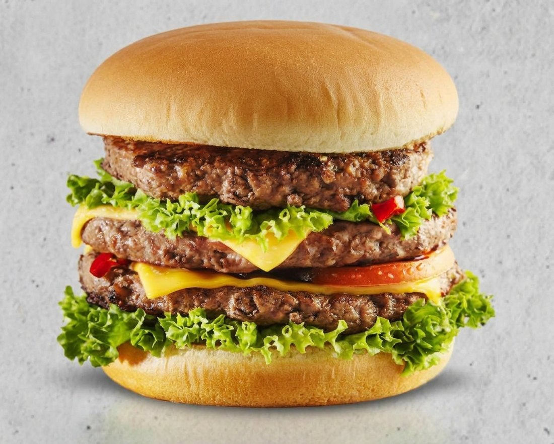 Pana Royal : trois steaks, cheddar, œuf et jambon